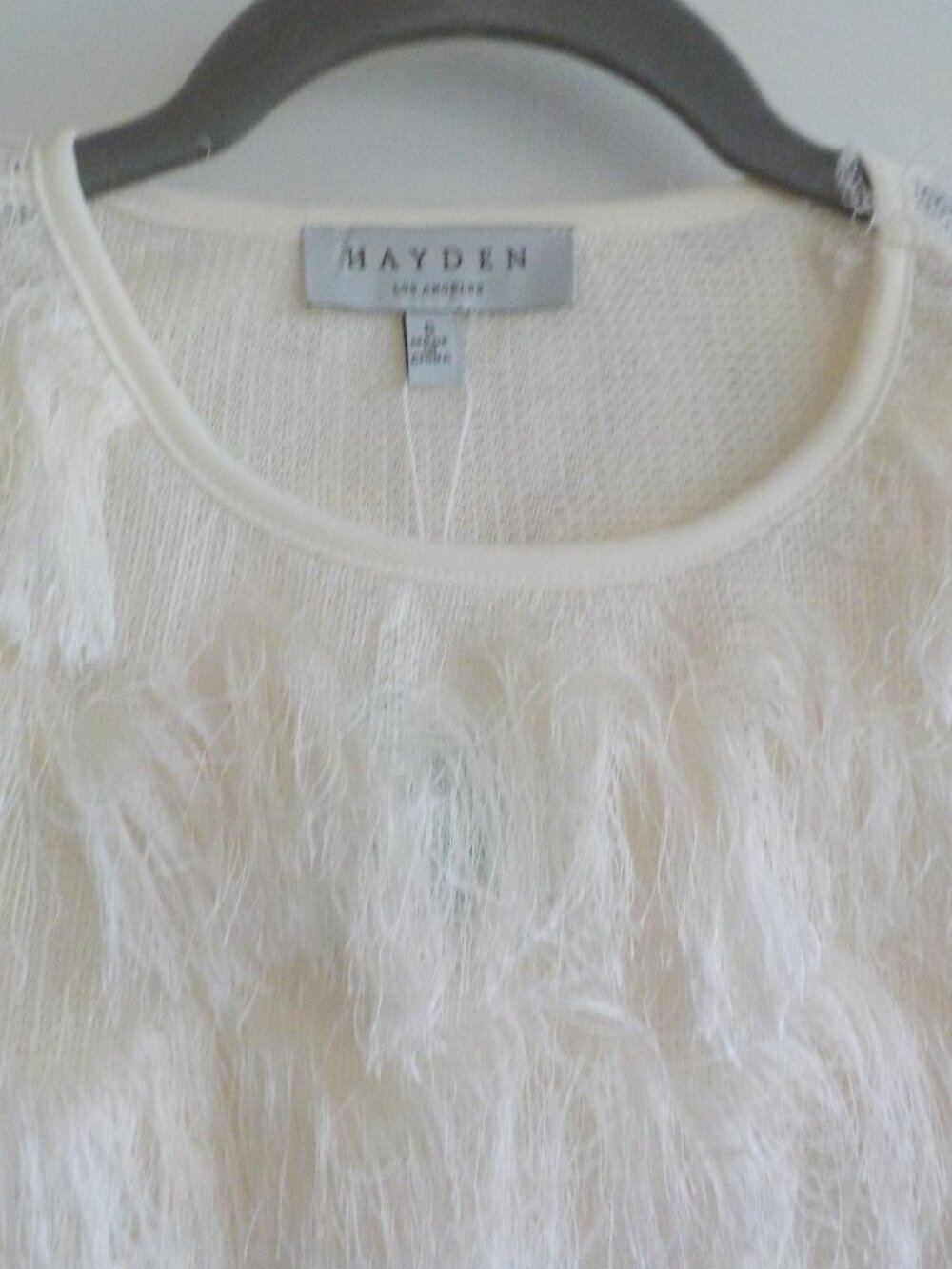 Hayden Blouse - Small - NWT - Statement Piece White Short Sleeve Fringe (2521)